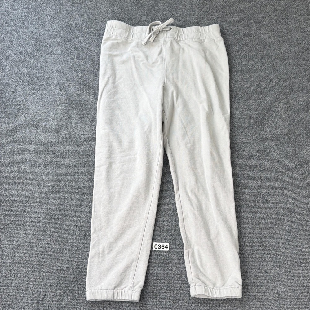 James Perse Joggers Womens 1 Beige Cotton French Terry Sweatpants WXAH1930CU